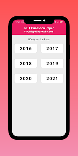 Android application NDA Question Paper screenshort