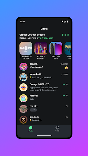 Android application Frens screenshort
