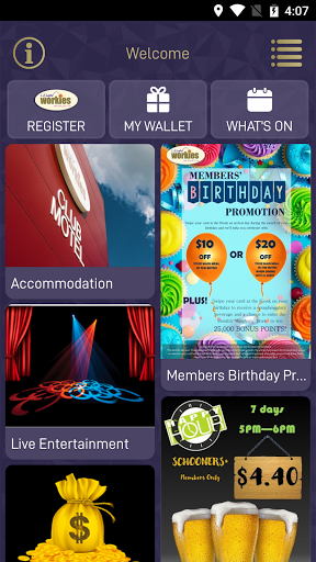 Android application Lithgow Workies Club screenshort