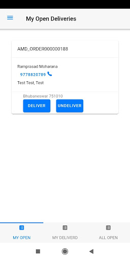 OSP Delivery Executive Screen 3