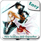How to draw easy SAO Characther icon