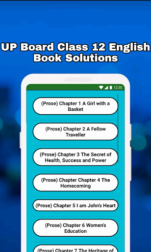 Screenshot of 12th Class English NCERT Notes