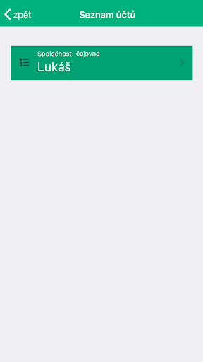Můj účet tofoPOS Screen 2