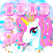 Glitter Unicorn Keyboard - Cute Keypad For Girls