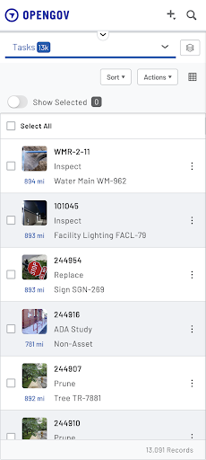 Android application Cartegraph Asset Management screenshort