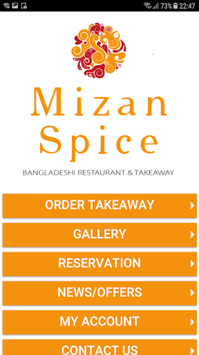 Android application Mizan Spice screenshort