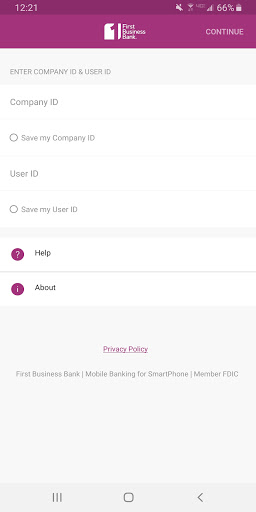 Android application First Business Bank - Business screenshort