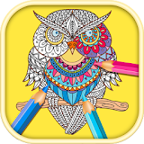 Owls Relax Coloring Book for Adults PRO icon