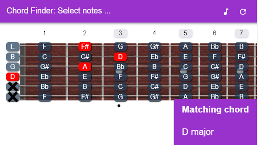 Android application Guitar Chord Finder screenshort