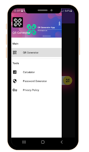 Android application QR Generator App screenshort