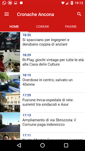 Android application Cronache Ancona screenshort