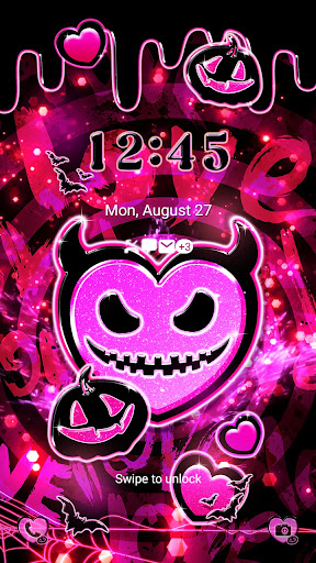 Pink Neon Devil Love-Wallpaper Screen 2