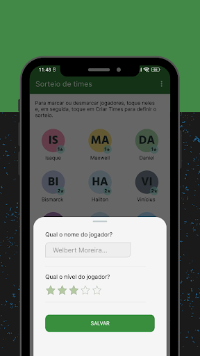Sorteio de Times Equilibrados Screen 2