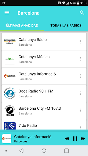 Android application Radio Barcelona screenshort