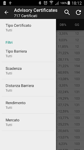 Android application Advisory Certificates screenshort