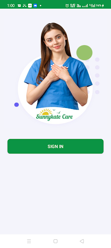 Android application Sunnykate Care screenshort