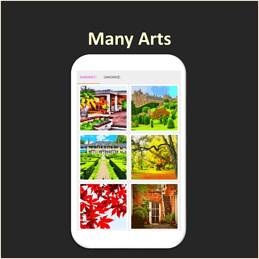Android application Color by Number - garden screenshort