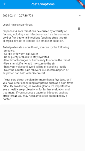 Android application Health Tracking screenshort