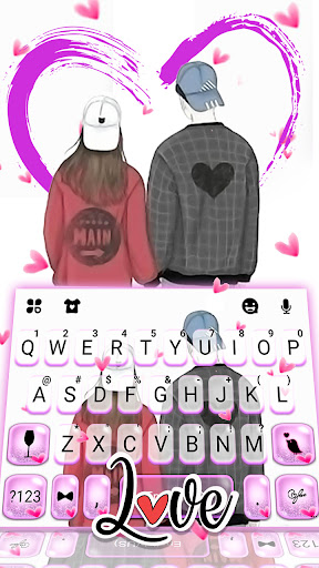Android application Sweet Love2 Keyboard Theme screenshort
