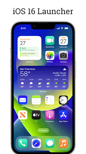 Android application iOS Launcher -Widgets & Themes screenshort