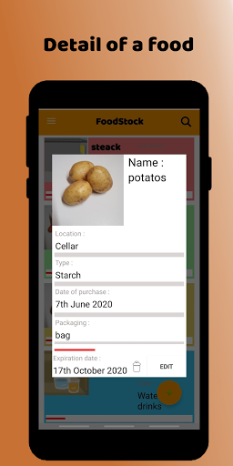 FoodStock Screen 2