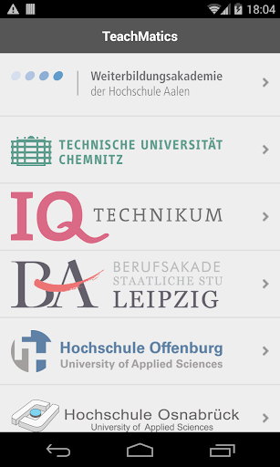 Android application TeachMatics screenshort