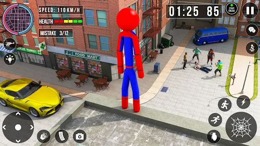 Jogo de super-heróis aranha