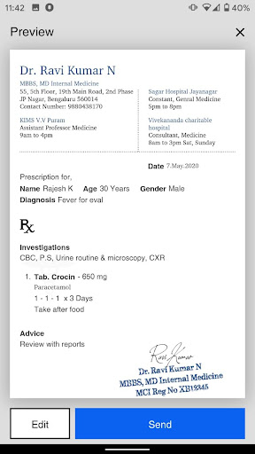Android application Prescription maker with drug d screenshort