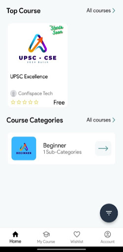 Android application India Excellence Academy screenshort