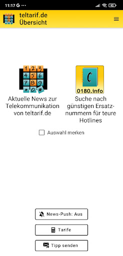 Android application teltarif.de – News screenshort