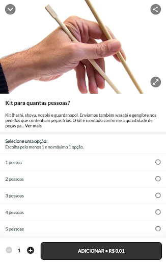 Japarioca Sushi Delivery Screen 2