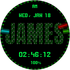 ANIMATED NAME JAMES WATCH FACE