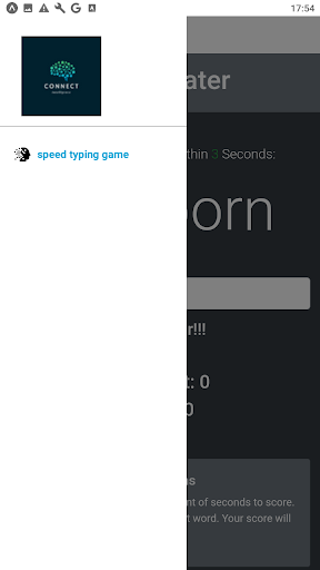 Android application Speed typing screenshort
