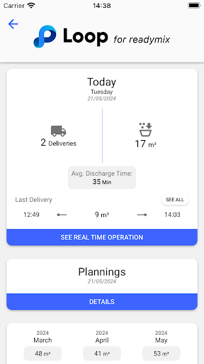 My ReadyMix Screen 2