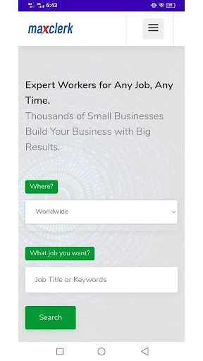 Android application MaxClerk screenshort