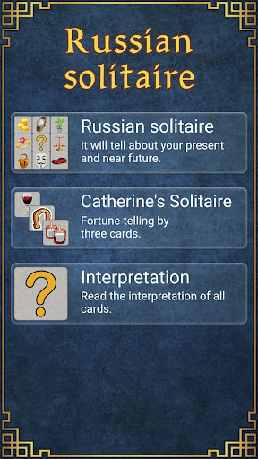 Android application Fortune telling solitaire screenshort