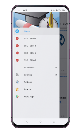 Android application SS | Q&A Online Quiz & Materia screenshort