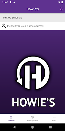 Android application Howie's screenshort