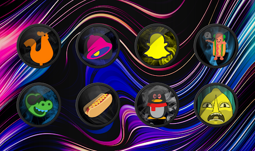 Black Smoke Rings Icon Pack ekran görüntüsü