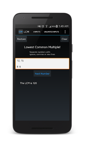 Lowest Common Multiple! Screen 2