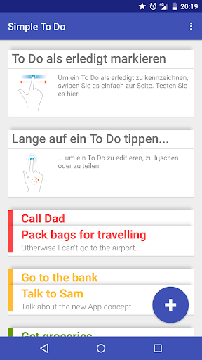 Android application Simple To Do screenshort