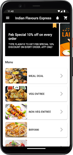 Indian flavours express Screen 2