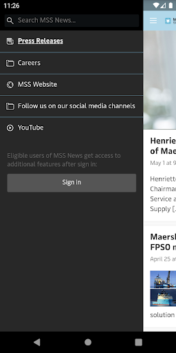 Maersk Supply Service News Screen 2