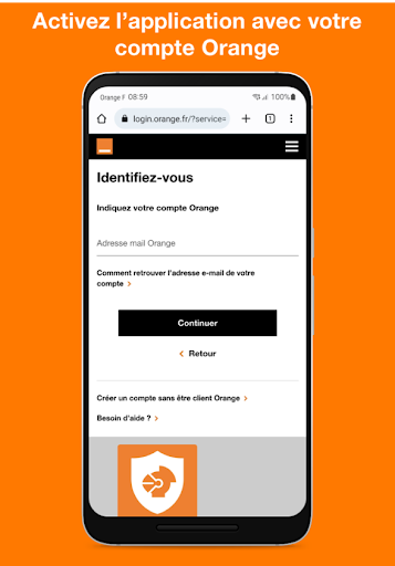 Android application Suite de Sécurité Orange screenshort