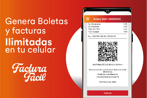 Android application Factura Facil screenshort