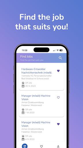 Android application jobMentor screenshort