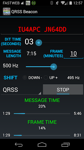 QRSS Beacon for Ham Radio screenshot 1