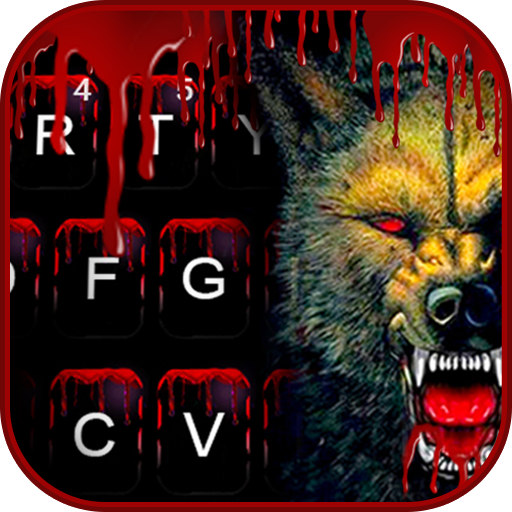 Scary Bloody Wolf Keyboard The logo