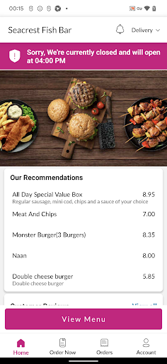 Seacrest Fish Bar Screen 2