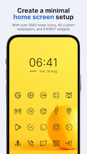 Caelus Black: linear icon pack 4.8.7 Apk 1